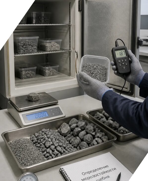 Определение морозостойкости щебня в Магадане от 3578 р. | ЭкспертизаРоссия